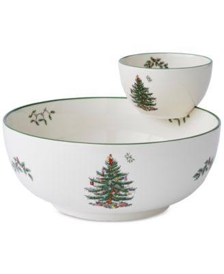 Spode - Christmas Tree Tiered 2-Pc. Chip & Dip