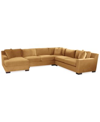 CLOSEOUT! Marristin 148" 4-Pc. Fabric Chaise Sectional, Created for Macy's image