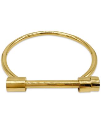 ADORNIA - 14k Gold-Plated Screw Closure Bangle Bracelet