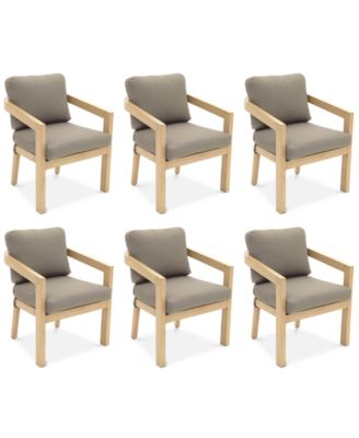 Reid Set of 6 Outdoor Dining Chairs, Created for Macy's image