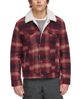 Levi's - Men's Plaid Fleece-Lined Trucker Jacket