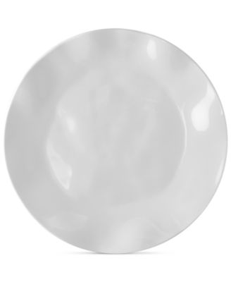 Ruffle White Melamine Dinner Plates, Set of 4 image