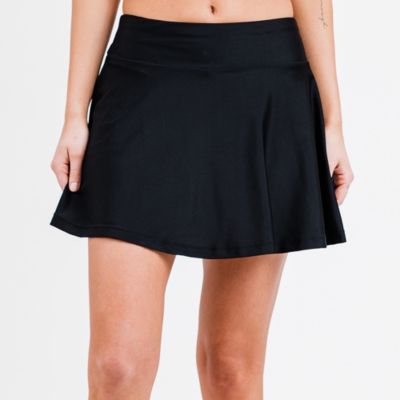 Women's High Waisted Chlorine Resistant Flowy Swim Skort With Attached Shorts image