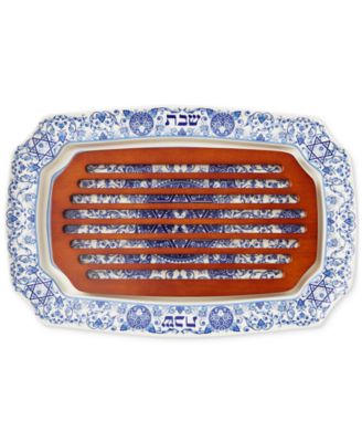 Spode - Challah Tray with Wooden Insert