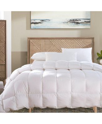 Egyptian Cotton Damask Stripe Down Comforter Lightweight image