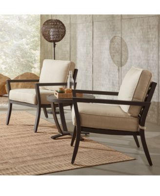 Astaire Outdoor 3-pc Lounge Chair Set (2 Lounge Chairs + 1 End Table), Created for Macy's image