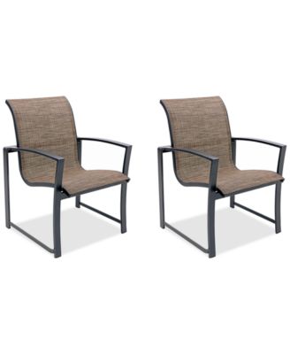 Wythburn Mix and Match Sleek Sling Outdoor Dining Chairs, Set of 2, Created for Macy's image