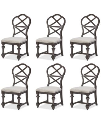 Macy's - Mandeville 6 Pc. X-Back Chair Set