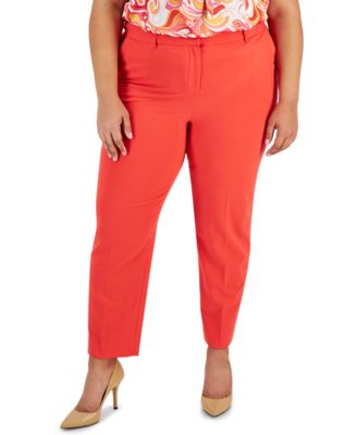 Plus Size Classic Mid Rise Ankle Pants image
