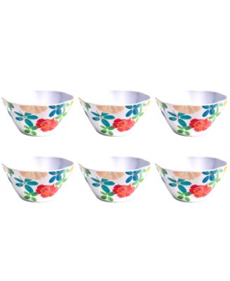 Audrey Floral 6" Cereal Bowls 24 oz, Set of 6, Service for 6 image