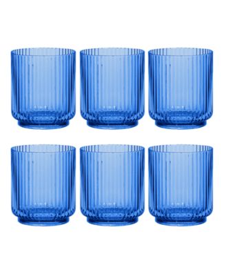 Mesa Double Old Fashioned Cobalt Glasses, Set of 6 image