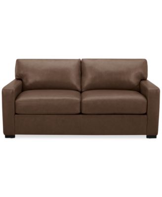 Furniture - 74" Leather Apartment Sofa