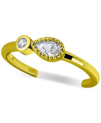 Giani Bernini - Cubic Zirconia Pear & Round Toe Ring