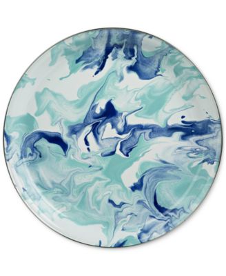 Golden Rabbit - Lagoon Enameled Steel Medium Serving Tray