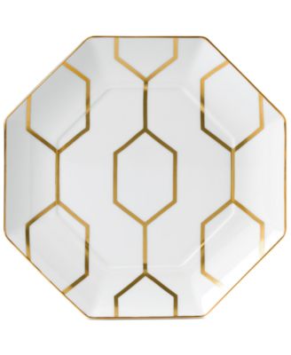 Gio Gold Octagonal Accent Plate White image