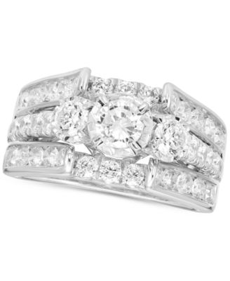 Macy's - Diamond 3-Stone Ring (2 ct. t.w.) in 14k Gold