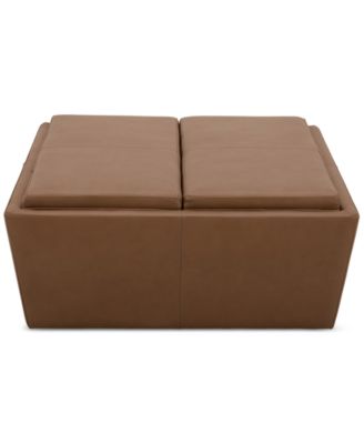 Furniture - Stolly Leather Storage Ottoman
