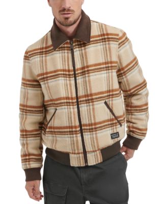 Levi's - Men's Plaid Zip Corduroy-Collar Jacket