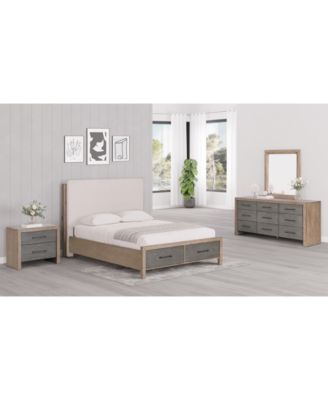 CLOSEOUT! Portmore 3pc California King Storage Set (Upholstered Bed, Dresser & 2-Drawer Nightstand with soft close drawers), Created for Macy's image