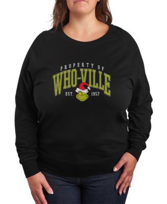 Hybrid Apparel - Plus Size Grinch Who-ville Graphic Pullover Top