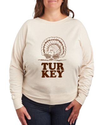 Hybrid Apparel - Plus Size Peanuts Turkey Graphic Pullover Top