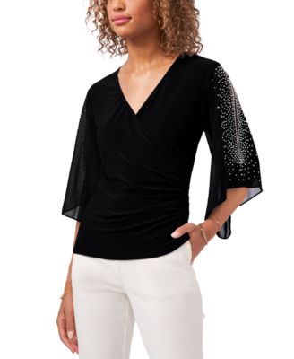 MSK - Embellished Chiffon Blouse