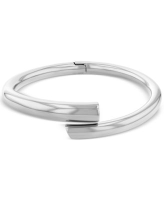 Calvin Klein - Silver-Tone CK Spiral Hinge Bracelet