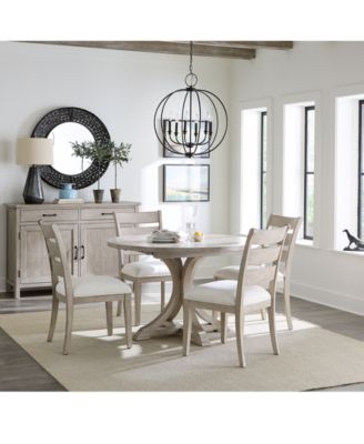 Furniture - Sadie 5-Pc. Round Dining Set (Table & 4 Ladder Back Chairs)
