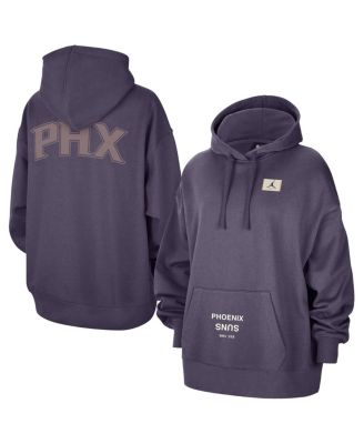 Jordan - Women's Purple Phoenix Suns Courtside Statement Edition Oversized Pullover Hoodie