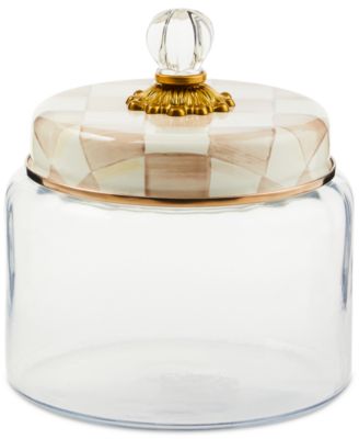 MacKenzie-Childs - Mocha Check Medium Kitchen Canister