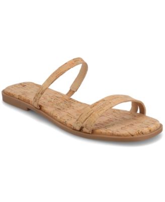 Journee Collection - Collection Women's Brisa Multi Strap Slip On Flat Sandals