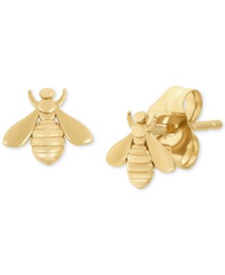 Macy's - Polished Bumblebee Tiny Stud Earrings in 14k Gold