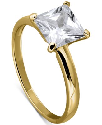 Giani Bernini - Cubic Zirconia Square Solitaire Ring