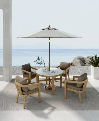Reid Outdoor 5pc Set (Round Dining Table & 4 Dining Chairs), Created for Macy's image