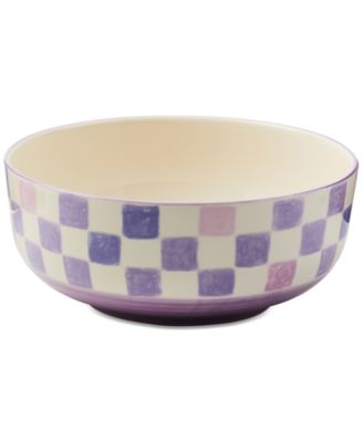 MacKenzie-Childs - Lilac Check Serving Bowl