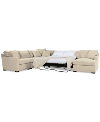 Furniture - 5-Pc. Fabric Sleeper Sectional Sofa