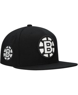Mitchell & Ness - Men's Black Boston Bruins Team Snapback Hat