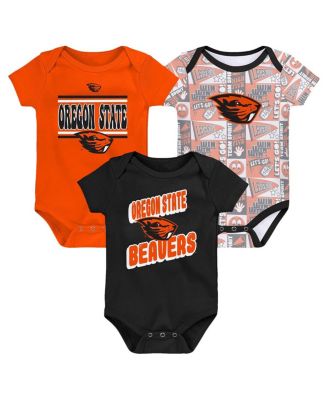 Outerstuff - Newborn Black Oregon State Beavers Sunday Comics 3-Pack Bodysuit Set