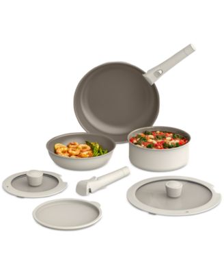 Bella - 8-Piece Removable Handle Nonstick Ceramic Cookware Set