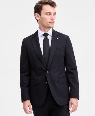 Ted Baker - Men's Modern-Fit Black Solid Wool-Blend Suit Separate Jacket