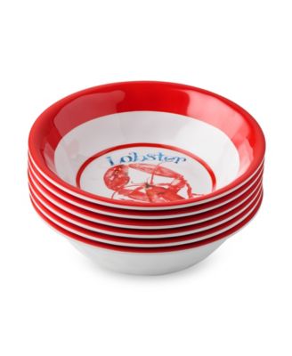 Beach House Lobster Melamine All-Purpose Bowls, Set of 6 image