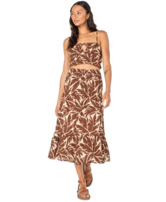 Roxy - Juniors' Sunset Tiered Cropped Camisole Top