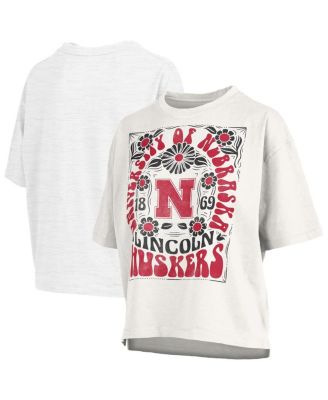Pressbox - Women's&nbsp;White Nebraska Huskers Harmony Oversized T-Shirt