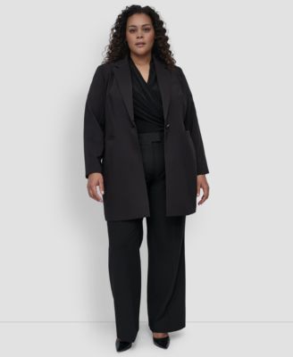 DKNY - Plus Size One-Button Blazer