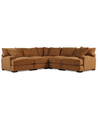 CLOSEOUT! Rhyder 111" 5-Pc. Fabric L Sectional, Exclusively at Macy's image