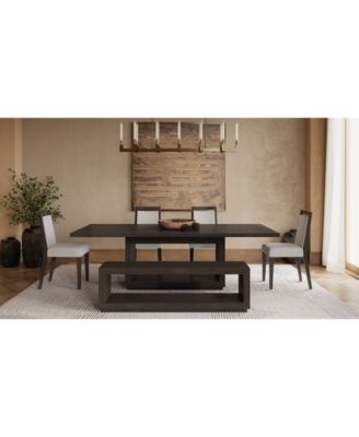 Macy's - Tivie 6-Pc. Dining Set (Rectangular Table, 4 Wood Dining Chairs & Bench)
