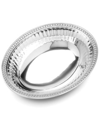 "Flutes and Pearls" Medium Oval Bowl, 2 Qt. image
