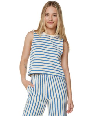 Roxy - Juniors' Java Stripe Cotton Tank Top