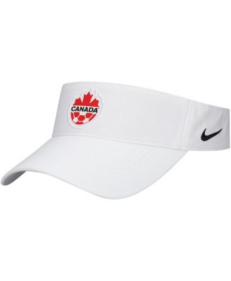 Nike - Men's White Canada Soccer Ace Performance Adjustable Visor Hat