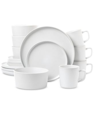 Lorren Home Trends - White 16-Pc. Dinnerware Set, Service for 4